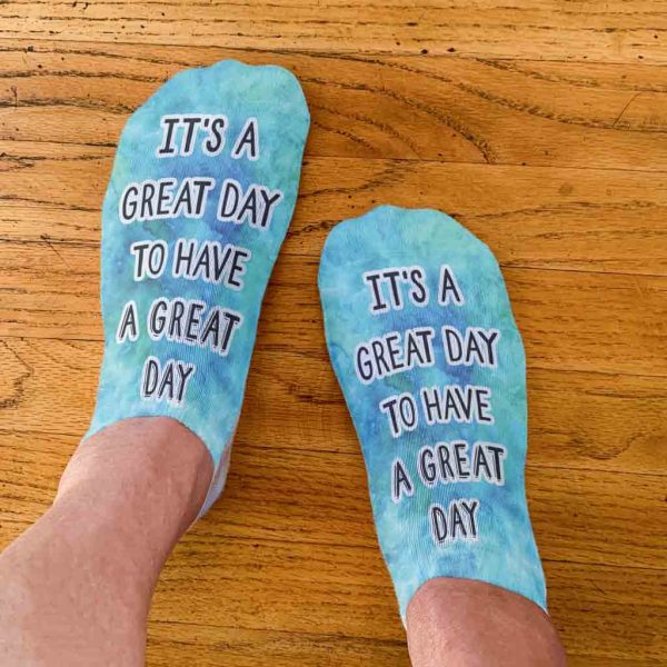 It s a Great Day to Have a Great Day Inspirational Socks Fashion - Image 2