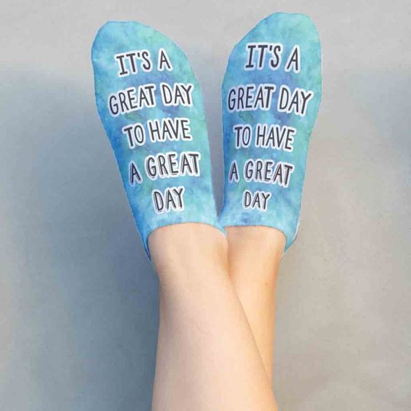 It s a Great Day to Have a Great Day Inspirational Socks Fashion - Image 3